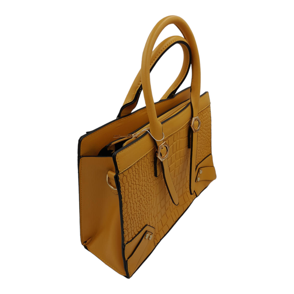 Trendy crocodile skin 2 piece bag