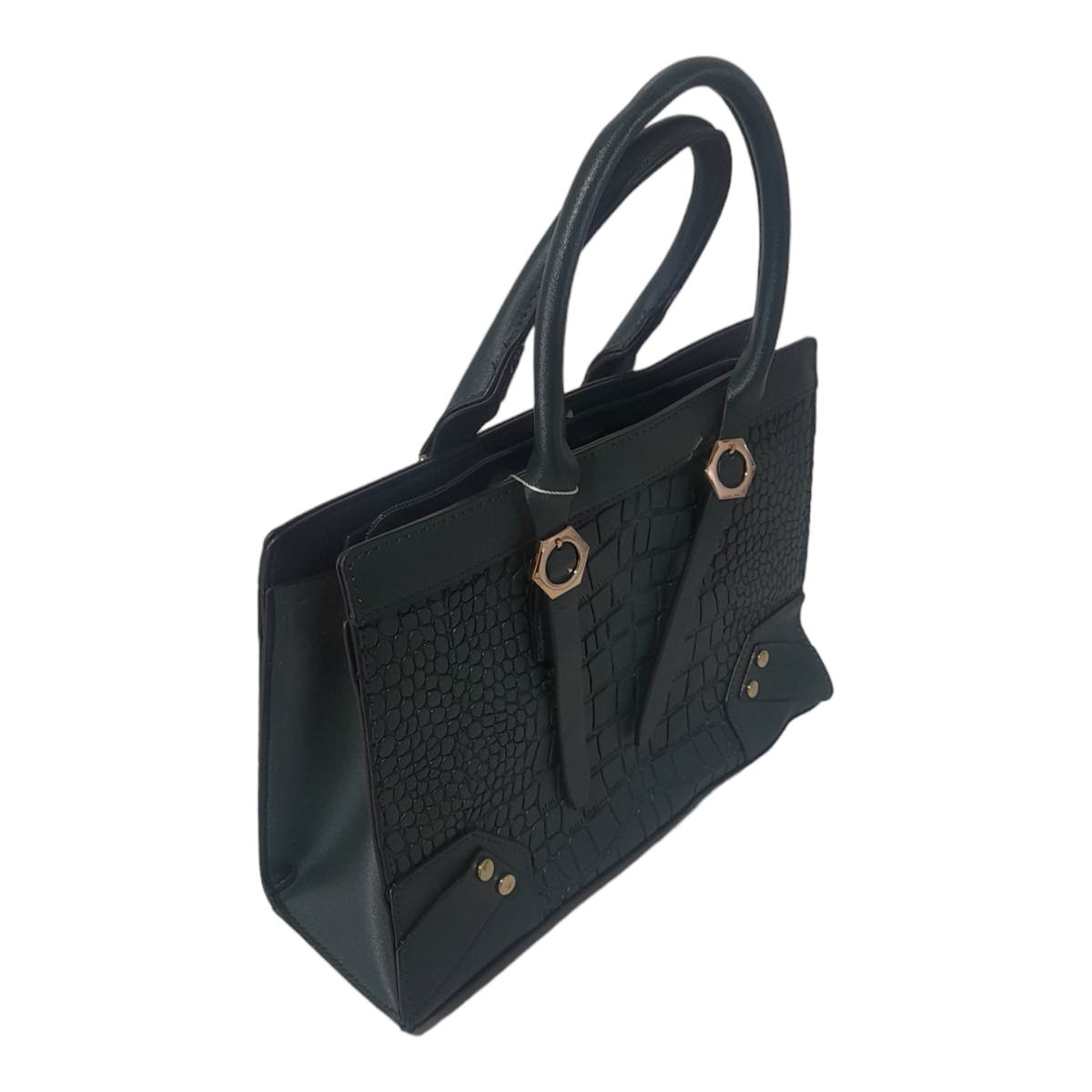Trendy crocodile skin 2 piece bag