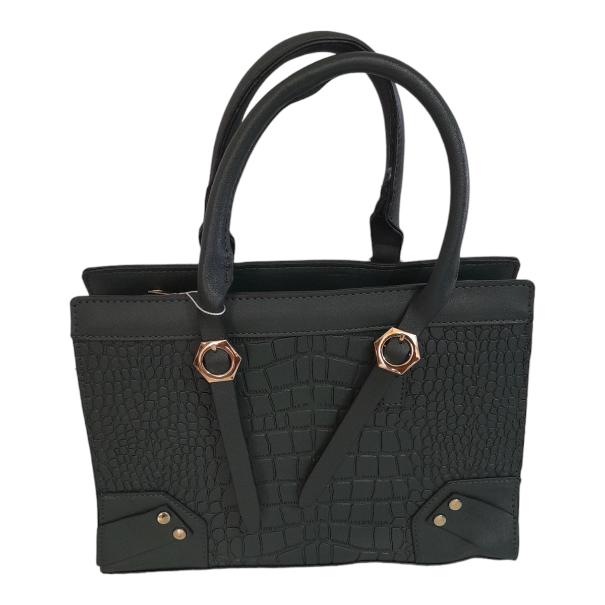 Trendy crocodile skin 2 piece bag